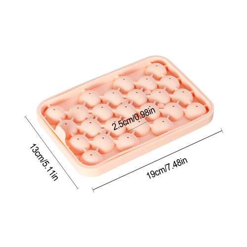 Eisformkugeln aus Silikon mit Deckel Pink 2