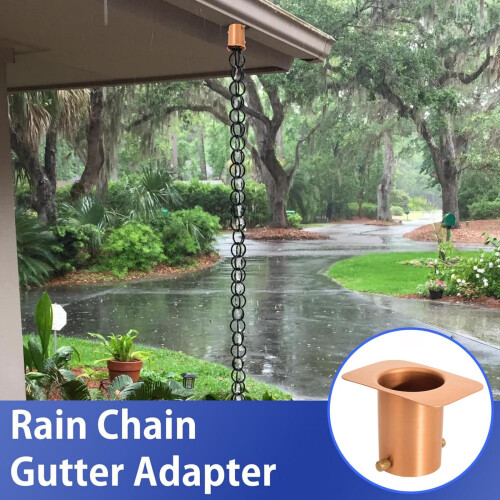 Rain Chain Fitting Drain Adapter Accessory for Alloys Part 2