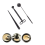 3-i-1 lys tilbehør sett Candle Wick Trimmer / Snuffer / Dipper Black 2