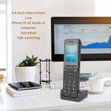 Telefone Sem Fio de Rede com Tela Colorida de 2,4 Polegadas, Telefone de Mesa VoIP Dual SIM com WiFi BT para Comunicação em Casa e Escritório