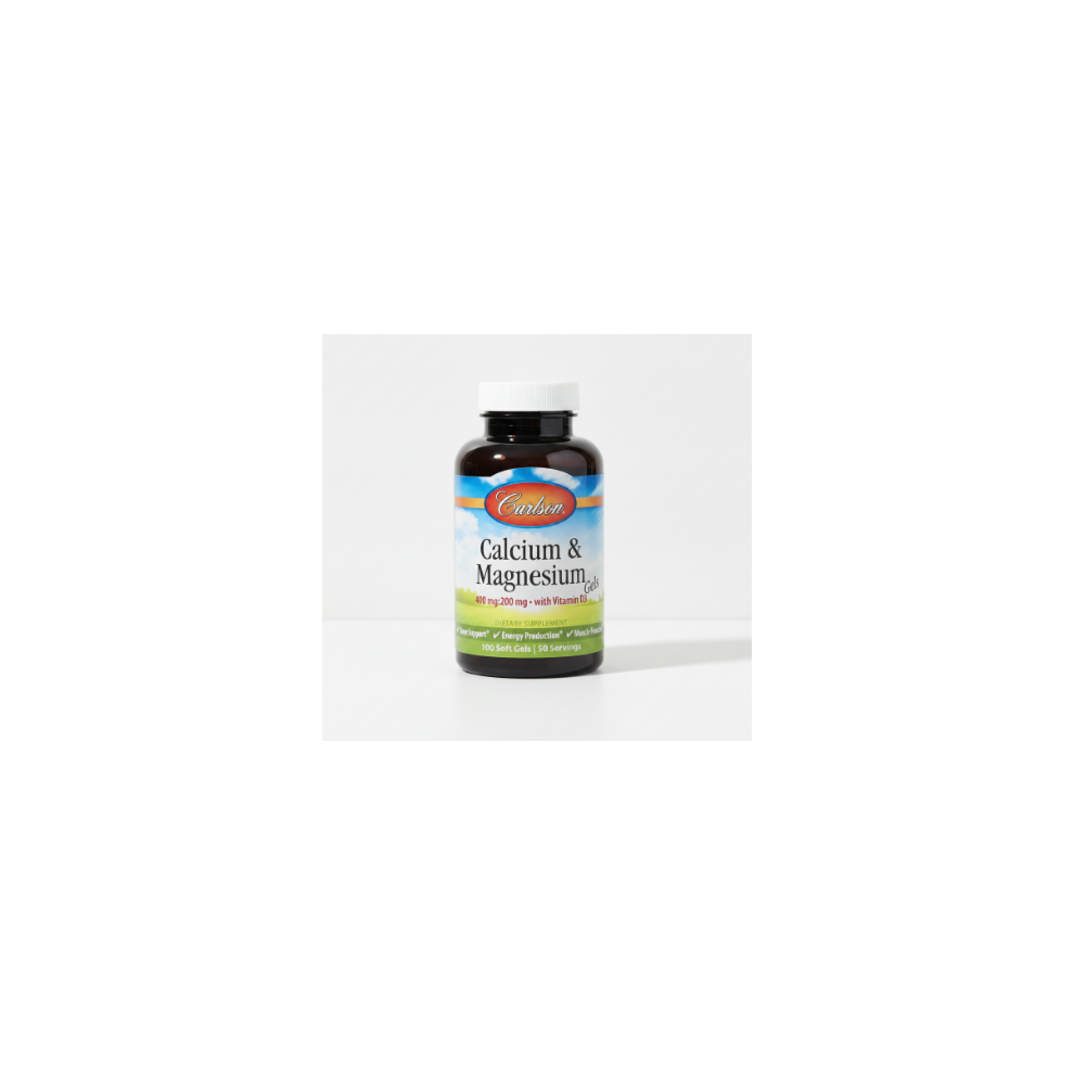 Carlson (100 Softgels) Labs Calcium & Magnesium Gels Â 400Mg Calcium, 200Mg Magnesium + Vitamin D3, Soft Gels