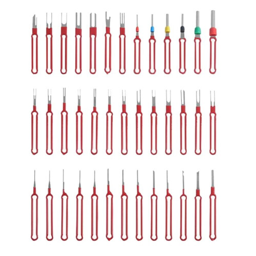 41PCS Terminal Removal Tool Kit Pin Extractor Tool Wire Connector Ejector Set with Protective Bag for Car Automotive 2