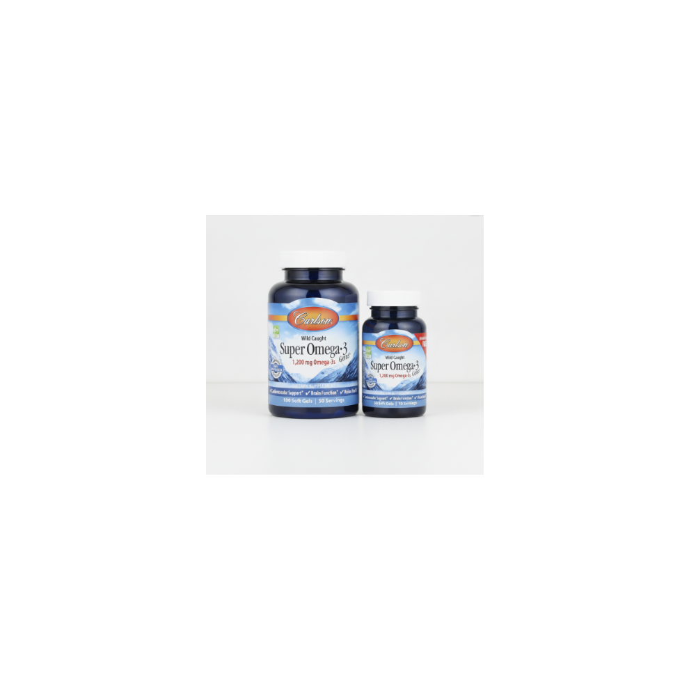 Carlson Labs Wild Caught Super Omega-3 Gems – 1,200 Mg Epa/Dha, 130 Softgels