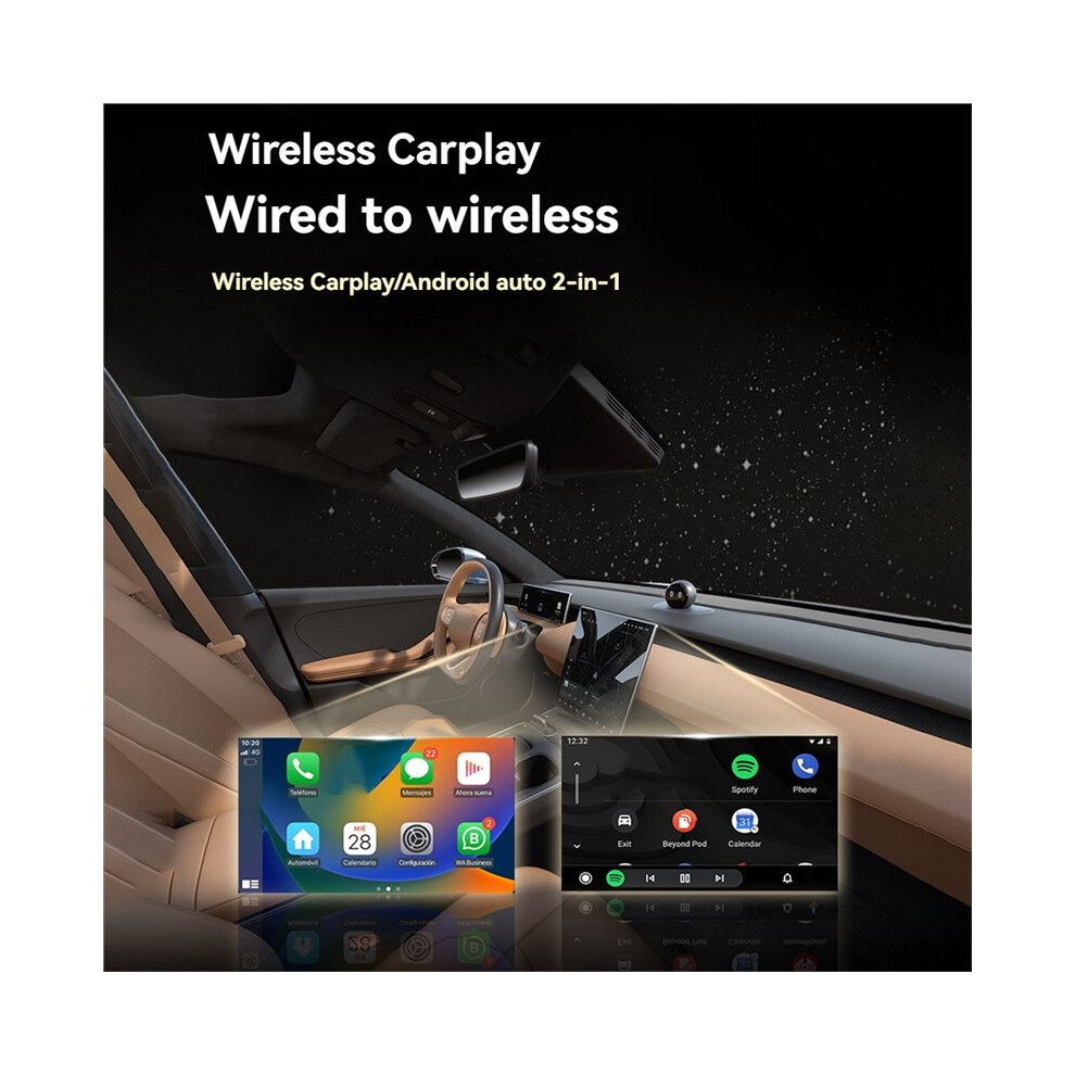2In1 Wireless Carplay Android Auto Adapter Bluetooth5.0+Wifi Wired Carplay To Wireless Carplay Usb Ai Box A 6034026992067