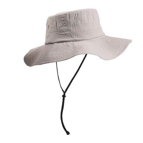 Foldable Fisherman Hat Windproof Rainproof-Light gray