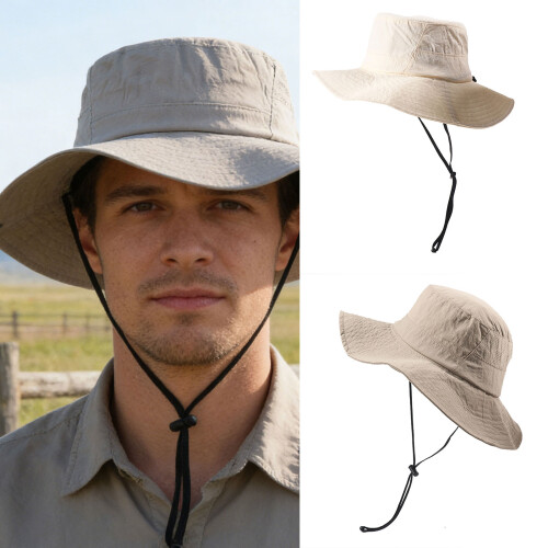 Adjustable Packable Sun Hat For Outdoor Activity-Beige 2