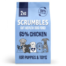 Scrumbles Natural Gluten-Free Dog Dry Food With Fresh Chicken, For Puppies And A