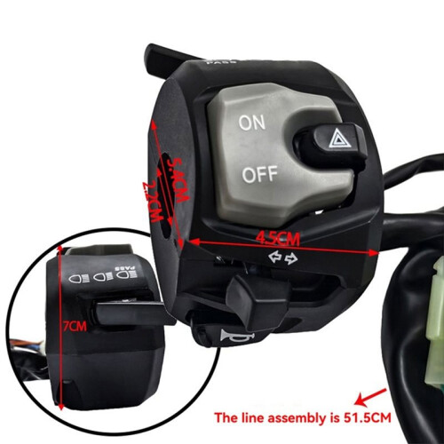 Motorcycle Handlebar  Assembly for  GSX Horn Headlight  MultiFunction Control 2