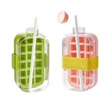 Tragbare Eiswürfelschalen 0 Kontakt Druck Eiswürfelform, Wasserflasche Eiswürfelmacher Haushaltsküche Bar Zubehör, 1Kit