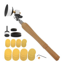 Kit D'Outils de Ponçage de Bol en Bois - Tête à Double Roulement et Poignée en Bois Dur, Kit de Ponçage de Bois de 85 Pièces, Mandrin de 1/4