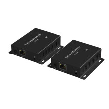 Rallonge Audio VGA Vers RJ45 avec Port Audio 3,5 mm, 1080p, Longue Portée 150 M, Prise Européenne