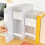 5pcs Clear A4 File Storage Box, Vertical Desktop Document Organizer Case for Papers Certificates Exam Storage Small 3