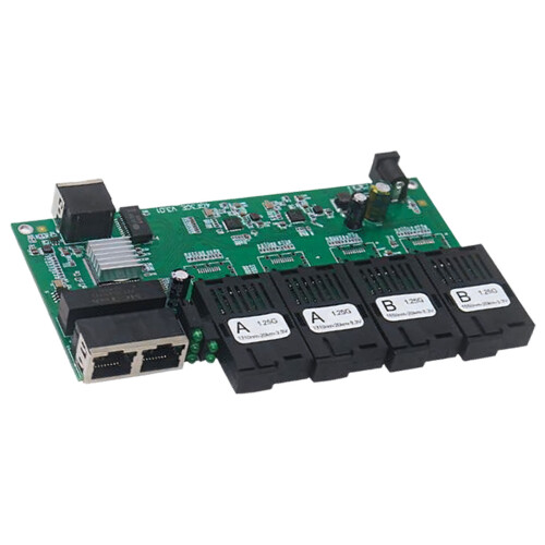 Professional 4 Opt 3 Electrical Port Gigabit Fiber Transceiver