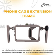 Dual-Hand Phone Cage Extension Frame Accessory Stabilizer Universal Vlog Phone Stand Vlogging Grey