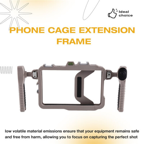Dual-Hand  Phone Cage Extension Frame Accessory Stabilizer Universal Vlog Phone Stand Vlogging Grey