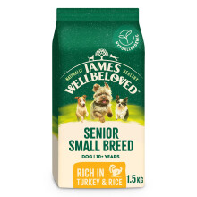 James Wellbeloved Dog Senior Hypoallergenic Dry Food Small Breed Turkey and Rice 1.5 kg