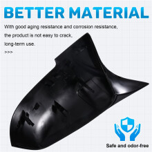 1Pair Rearview Mirror Cover Cap Black for Series 1 2 3 4 X M 220i 328i 420i F20 F21 F22 F23 F30 F32 F33 F36 X1