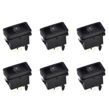 6PCS Car Black Plastic Metal Power Window Control Button 191959855 BDP605 for MK2 1985 -1987 1988 1989
