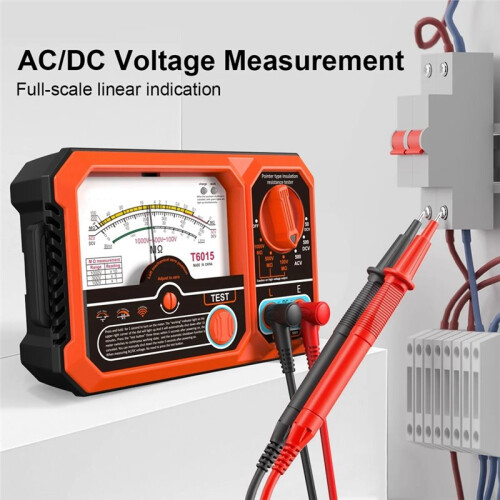 Pointer Insulation Resistance Meter AC  Voltage Detect 2000MΩ USB Rechargeable Megohmmeter for Electrical Testing 2