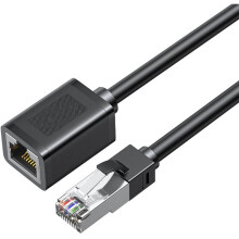 RJ45 Male to Female Adapter Cord Cat6 Gigabit RJ45 Ethernet Extension Cable Shielded Network Extender 2Meter