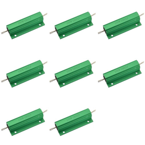 8X Aluminum Shell 100W Watt 100 Ohm Wirewound Power Resistor