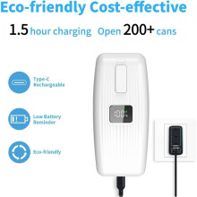 Ouvre-Boîte Électrique avec Affichage LED, Ouvre-Boîte Rechargeable par USB pour Seniors et Arthrite, Ouvre-Boîte Automatique à une Touche
