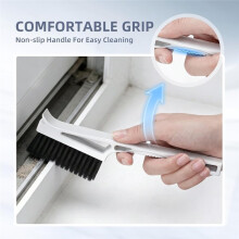 Brosse de Nettoyage de Joint 2pièce, Brosse de Nettoyage de Joint en V, Brosses Rigides pour Nettoyer la Douche, le Carrelage de Salle de Bain