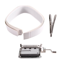 DIY 30 Note Tape Hand Crank Music Box Movement Hole Puncher 20 Papar Tapes