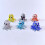 Handmade Craft Glass Octopus Shaped Bead For-Light blue 8