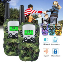 (Purple, 2pcs pack) 2 Pack Walkie Talkies for Kids, 3 KMs Long Range Children Walky Talky Handheld Radio Toy Gift for Boys and Girls