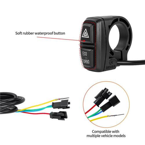 Single Dual Hazard Warning Indicator  Double Warning Button for  Togo Electric Scooter Accessories