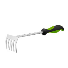 Râteau de jardin GARDEN en acier inoxydable avec poignée ergonomique - 28,5 cm