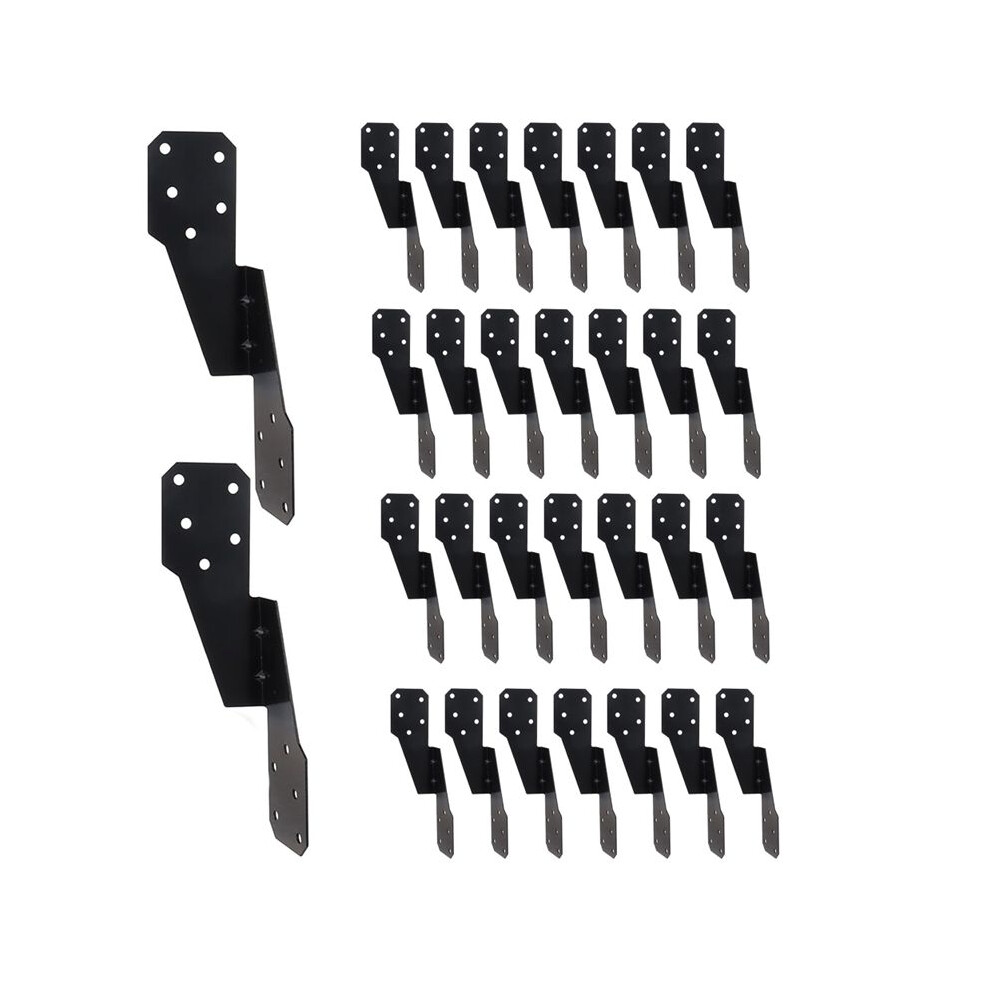 30 Pack Heavy Duty Hurricane Ties -Coated, Hurricane Straps Trusses/Rafters Ties, Tie Brackets Joist Hangers 6034127436262