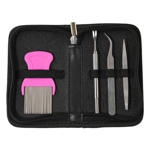 Zeckenentferner-Set für Haustiere, 4-teilig