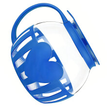 Récipient en verre de pop-corn en verre à-Bleu 2,25L
