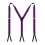 Bretelles à rayures classiques Sangle de pantalon en-Violet 1