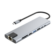 Professional USB C Dock 8 Port Expansion  HDTV USB3.0 USB2.0