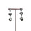 Boucles d'oreilles pendantes en forme de cœur de Style Punk, 1