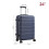 24 Inch ABS Hard Shell Horizontal Striped Design Luggage Suitcase, Navy Blue 2