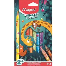 Jumbo Jungle Fever Dreieckige Buntstifte. 12 Farben