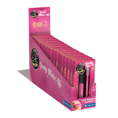 Clementoni Crazy Chic. Lipgloss og lipliner. Pink Power