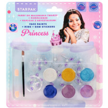 Prinsesse ansigtsmaling, 6 farver