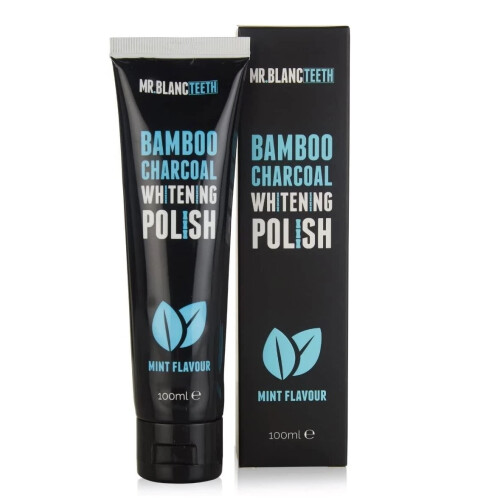 Mr Blanc Teeth Charcoal Toothpaste Natural Teeth Whitening Polish 100ml
