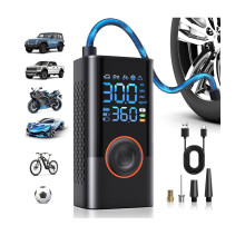 Pompe à air électrique sans fil, mini-pompe à pneus de vélo sans fil 150 PSI, batterie 4000 mAh, écran LED intelligent