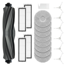 Ensemble de 20 accessoires de rechange pour aspirateur robot, comprenant une brosse principale, 4 filtres, 8 lingettes de nettoyage, 6 bross