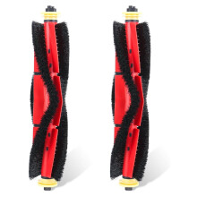 Lot de 2 brosses de nettoyage de rechange en silicone pour aspirateur robot. Pièces lavables et détachables.