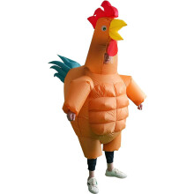 Déguisement de poulet gonflable pour adultes, tenue de coq amusante pour les fêtes, Halloween et Noël