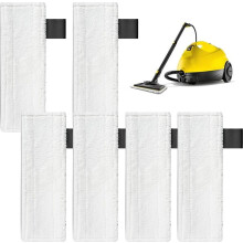 Ensemble de 6 lingettes de rechange en microfibre pour nettoyeur vapeur, compatibles avec les modèles Easyfix SC1, SC2, SC3, SC4 et SC5.
