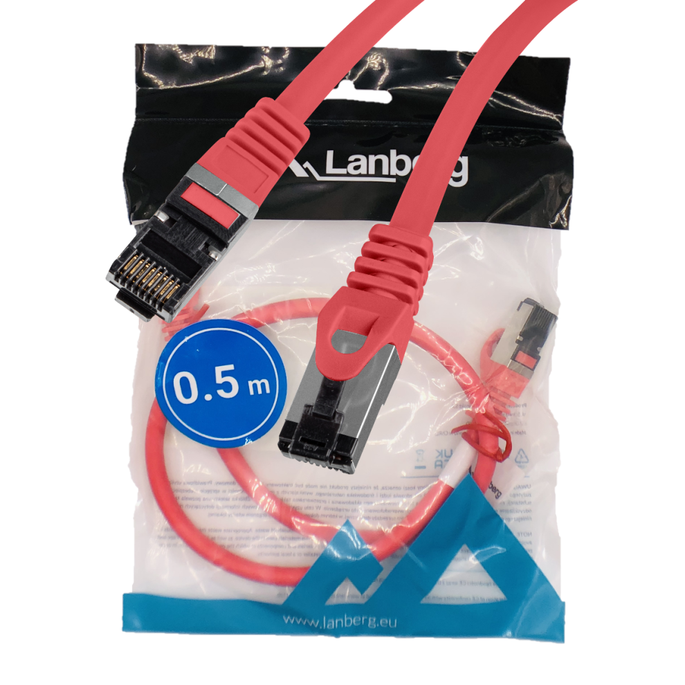Lanberg Patchkabel CAT.8.1 S/FTP LSZH CU 0,5m Fluke Zert. rt (S/FTP, CAT8.1, 0.50 m), Netzwerkkabel - Bild 5