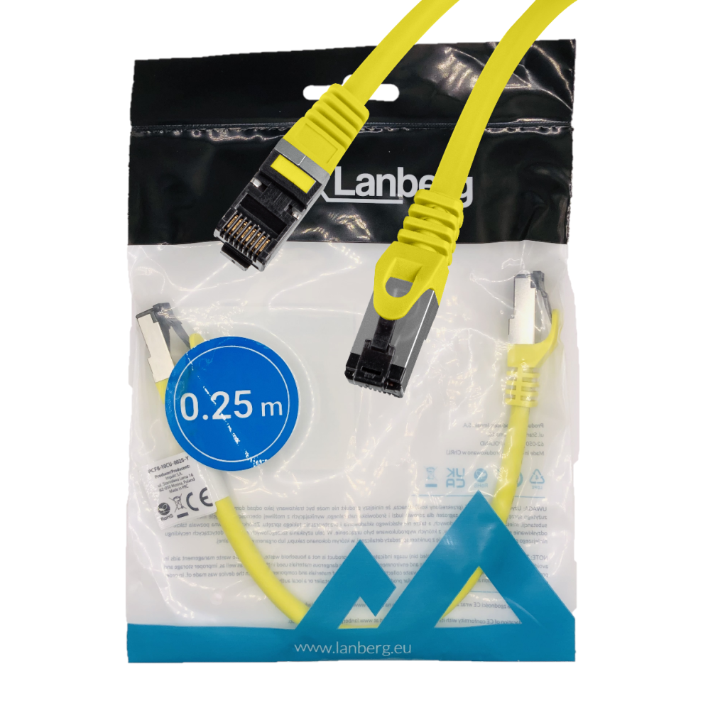 Lanberg Patchkabel CAT.8.1 S/FTP LSZH CU 0,25m Fluke Zert.gb (S/FTP, CAT8.1, 0.25 m), Netzwerkkabel - Bild 5